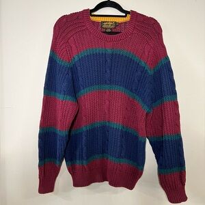 Vintage Eddie Bauer Striped Sweater in Size Medium